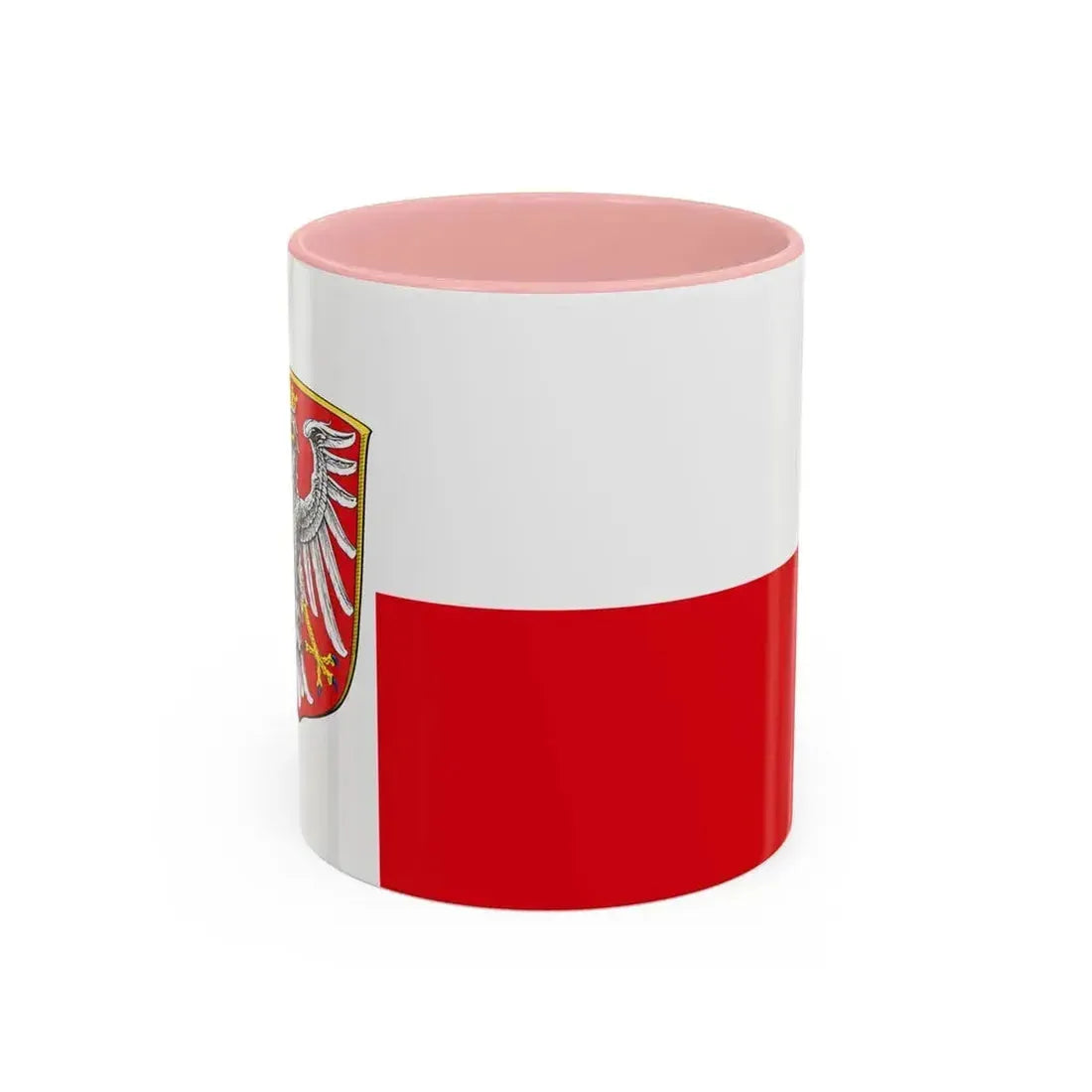 Flag of Frankfurt am Main Germany - Accent Coffee Mug 11oz Pink - Go Mug Yourself