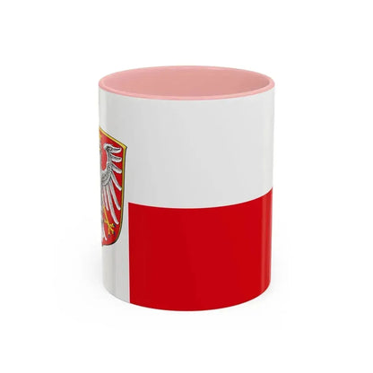 Flag of Frankfurt am Main Germany - Accent Coffee Mug 11oz Pink - Go Mug Yourself