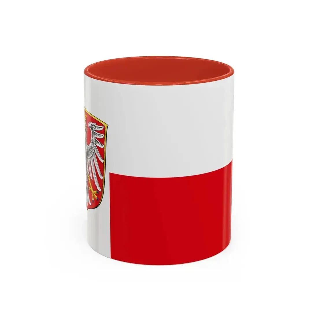 Flag of Frankfurt am Main Germany - Accent Coffee Mug 11oz Red - Go Mug Yourself