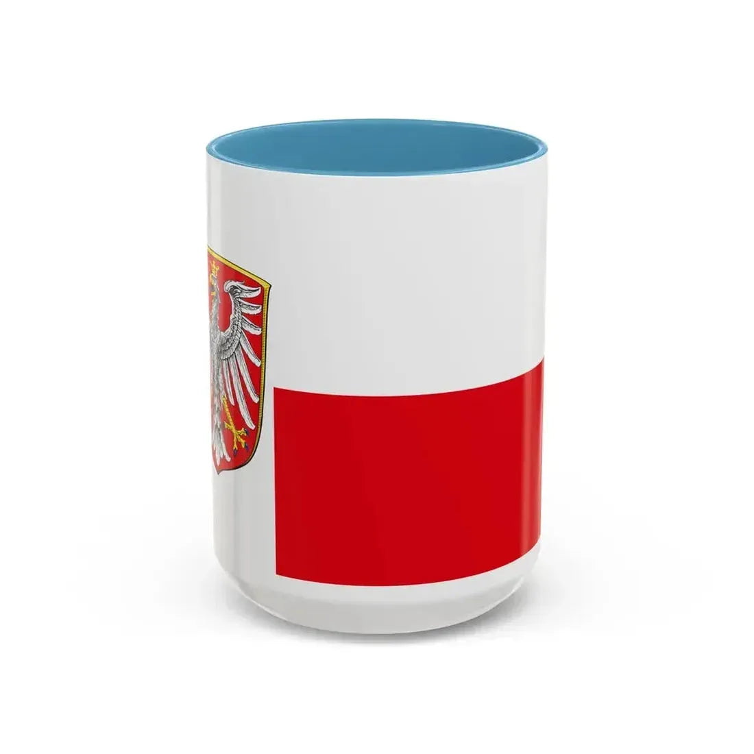 Flag of Frankfurt am Main Germany - Accent Coffee Mug 15oz Light Blue - Go Mug Yourself