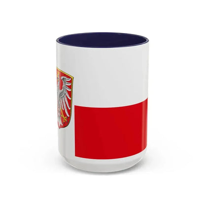 Flag of Frankfurt am Main Germany - Accent Coffee Mug 15oz Navy - Go Mug Yourself