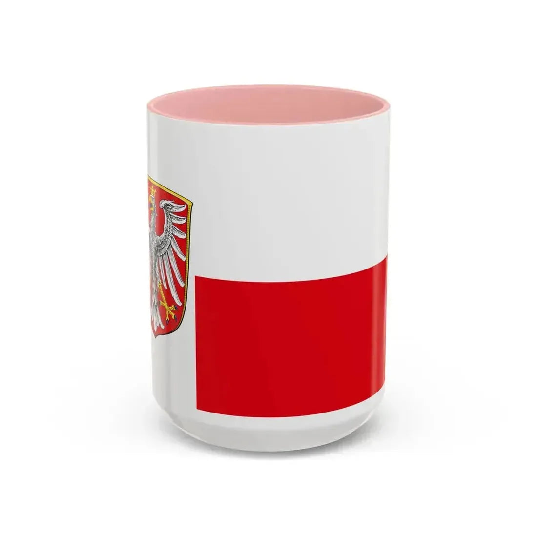 Flag of Frankfurt am Main Germany - Accent Coffee Mug 15oz Pink - Go Mug Yourself