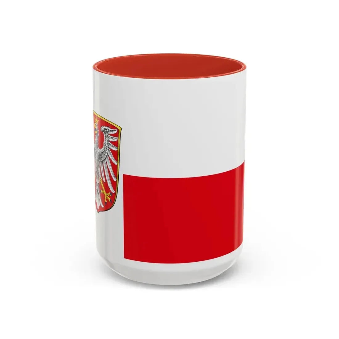Flag of Frankfurt am Main Germany - Accent Coffee Mug 15oz Red - Go Mug Yourself