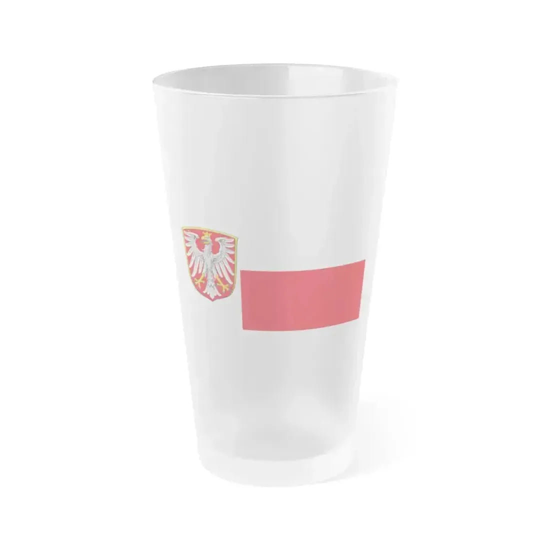 Flag of Frankfurt am Main Germany - Frosted Pint Glass 16oz 16oz Frosted - Go Mug Yourself