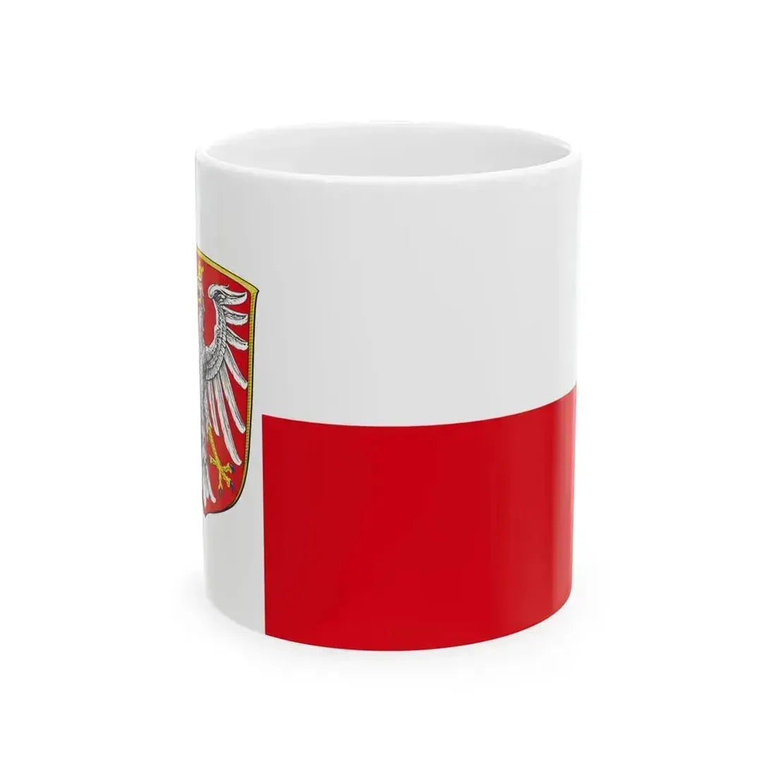 Flag of Frankfurt am Main Germany - White Coffee Mug 11oz - Go Mug Yourself
