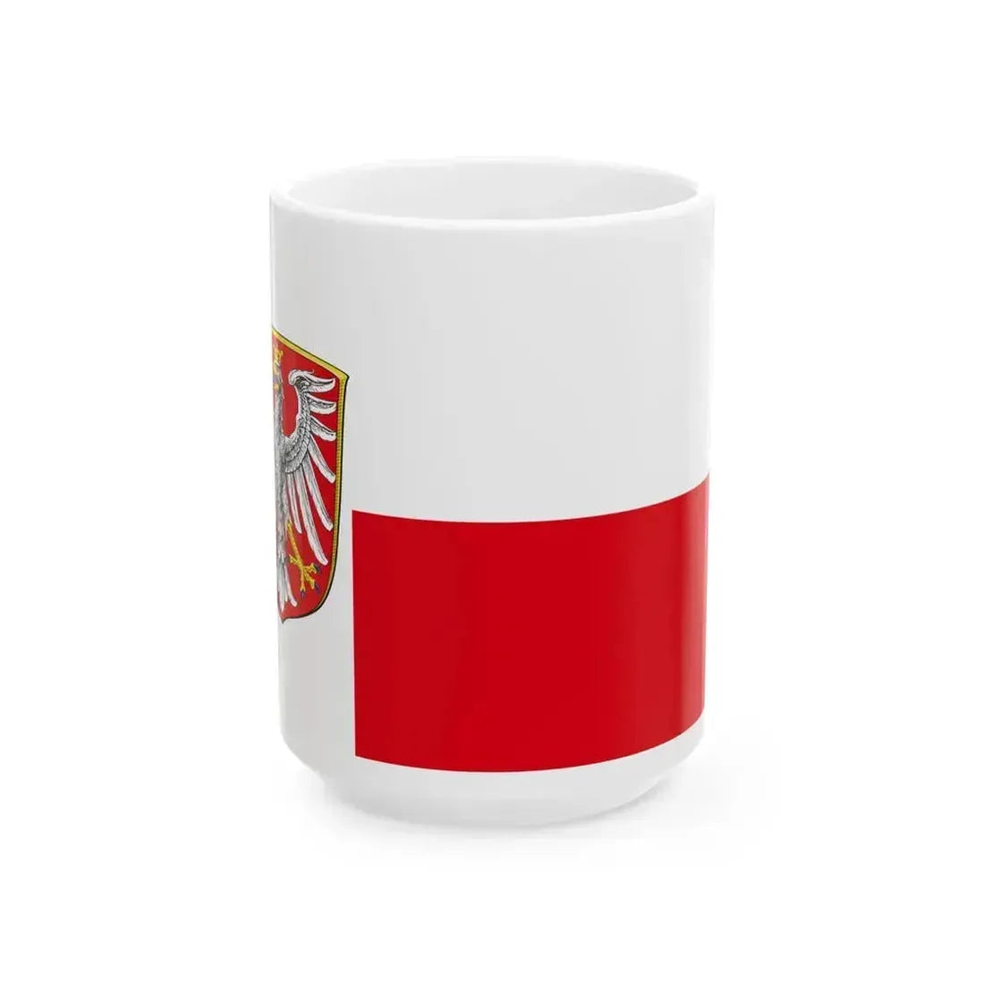 Flag of Frankfurt am Main Germany - White Coffee Mug 15oz - Go Mug Yourself