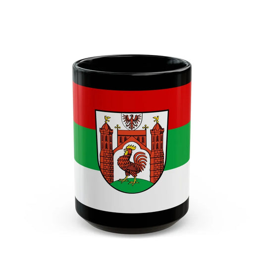 Flag of Frankfurt an der Oder Germany - Black Coffee Mug-15oz-Go Mug Yourself