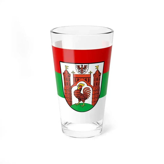 Flag of Frankfurt an der Oder Germany - Pint Glass 16oz 16oz - Go Mug Yourself