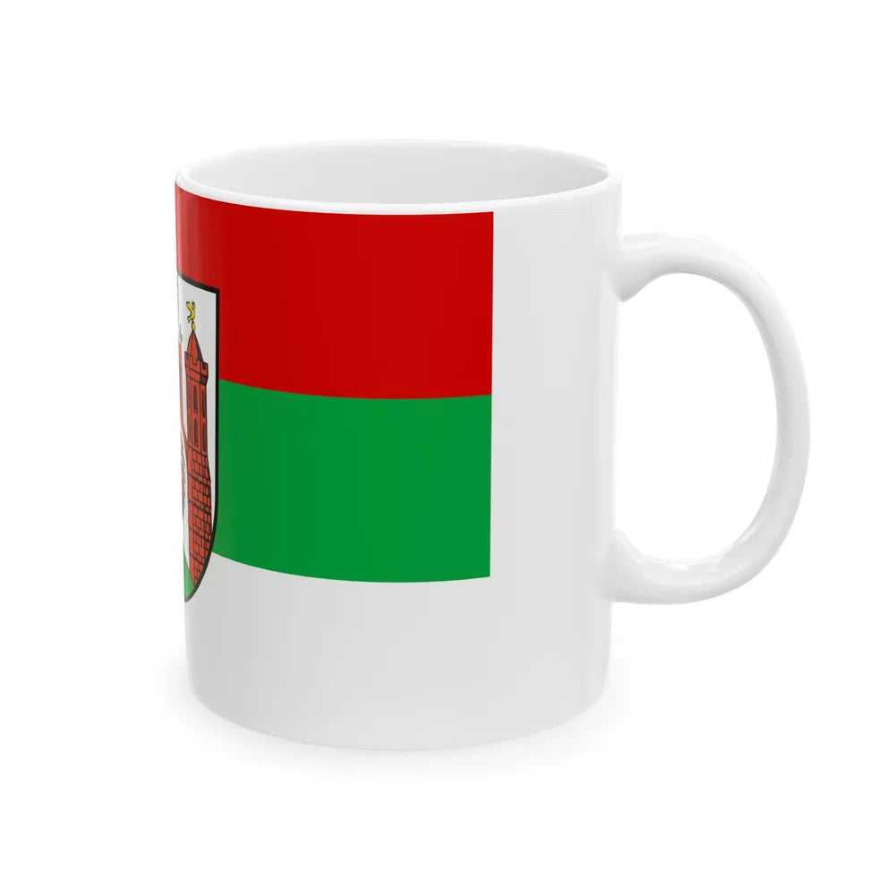 Flag of Frankfurt an der Oder Germany - White Coffee Mug-Go Mug Yourself