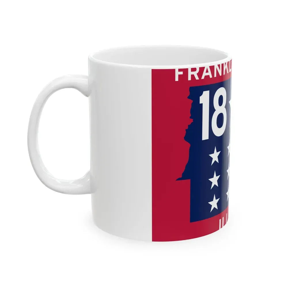 Flag of Franklin County Illinois (United States) White Coffee Mug - Go Mug Yourself