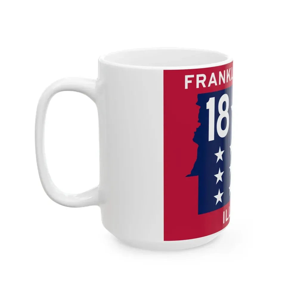 Flag of Franklin County Illinois (United States) White Coffee Mug - Go Mug Yourself