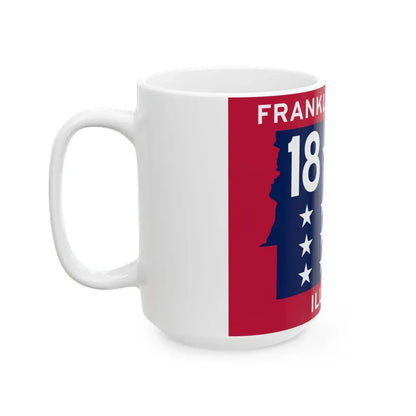 Flag of Franklin County Illinois (United States) White Coffee Mug - Go Mug Yourself