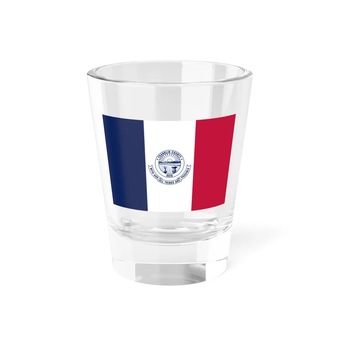 Flag of Franklin County Ohio (United States) Shot Glass 1.5oz 1.5oz - Go Mug Yourself