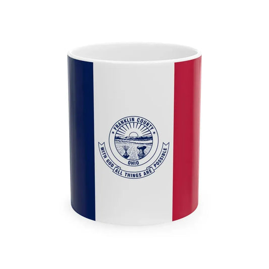 Flag of Franklin County Ohio (United States) White Coffee Mug 11oz - Go Mug Yourself