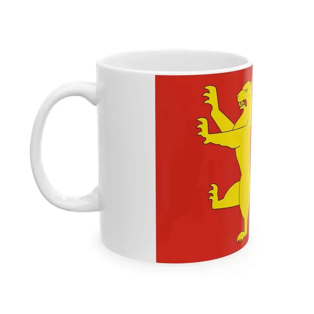 Flag of Fredrikstad (Norway) White Coffee Mug - Go Mug Yourself