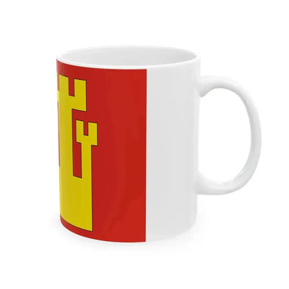 Flag of Fredrikstad (Norway) White Coffee Mug - Go Mug Yourself