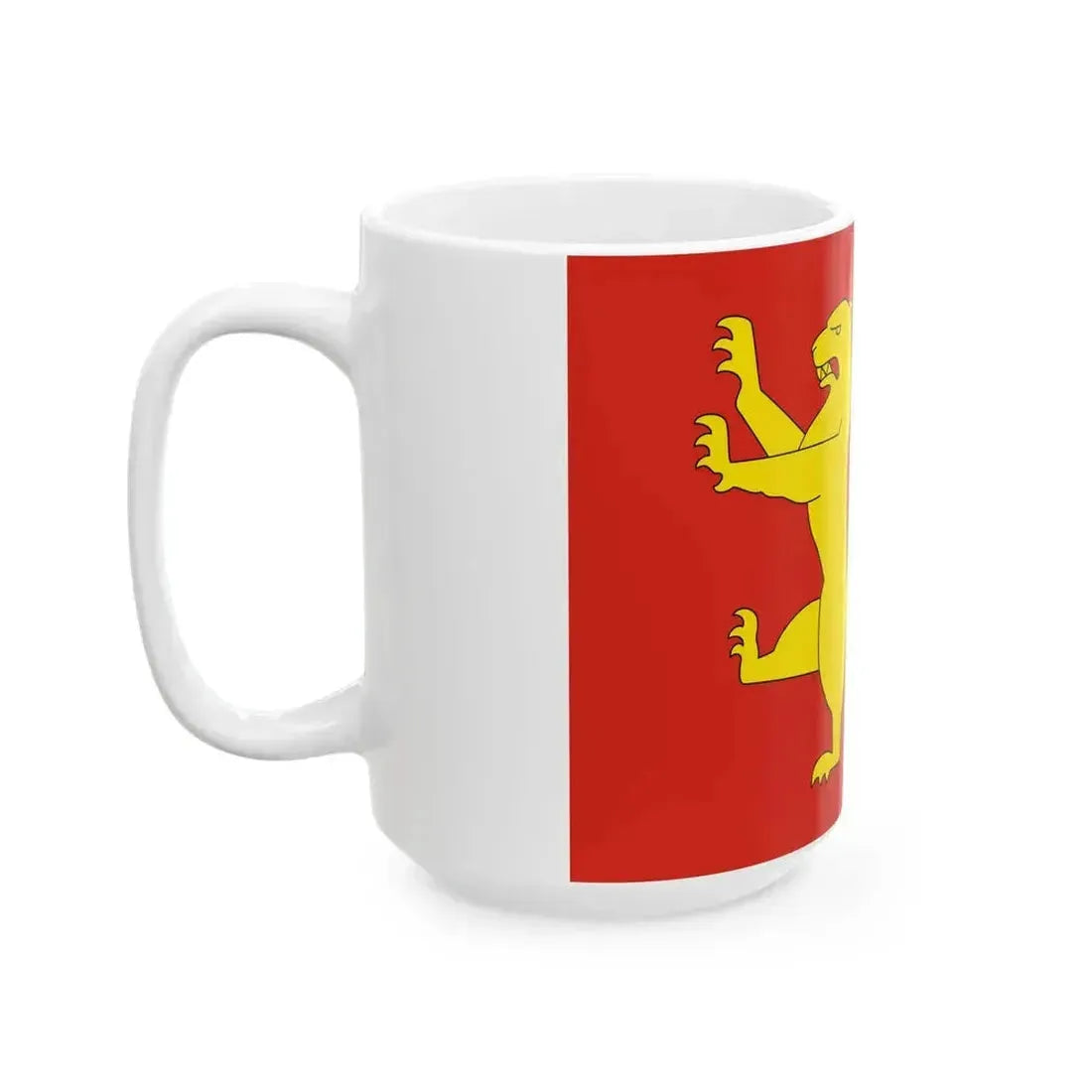 Flag of Fredrikstad (Norway) White Coffee Mug - Go Mug Yourself
