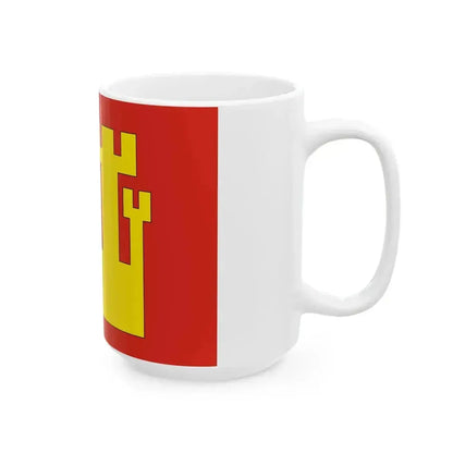 Flag of Fredrikstad (Norway) White Coffee Mug - Go Mug Yourself