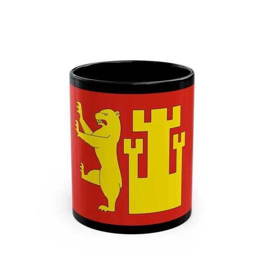 Flag of Fredrikstad Viken Norway - Black Coffee Mug 11oz - Go Mug Yourself