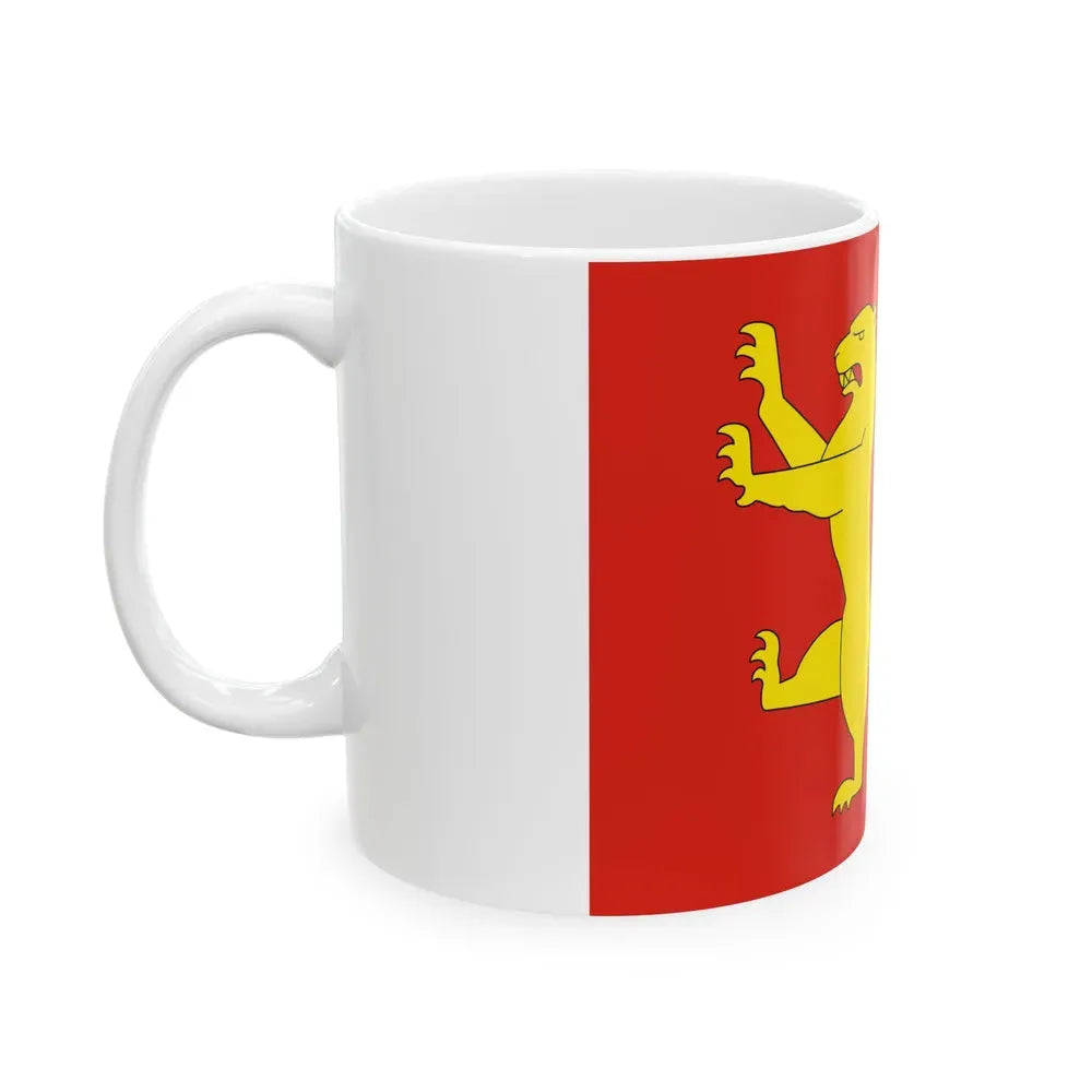 Flag of Fredrikstad Viken Norway - White Coffee Mug - Go Mug Yourself