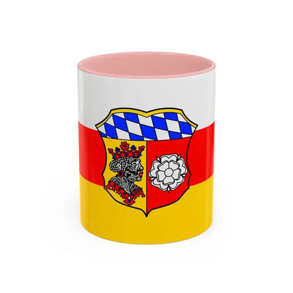 Flag of Freising Germany - Accent Coffee Mug 11oz Pink - Go Mug Yourself