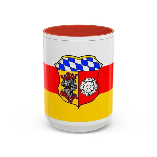 Flag of Freising Germany - Accent Coffee Mug 15oz Red - Go Mug Yourself