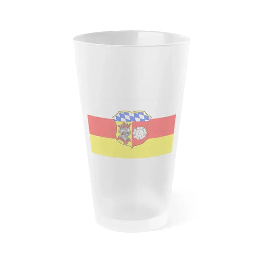 Flag of Freising Germany - Frosted Pint Glass 16oz 16oz Frosted - Go Mug Yourself