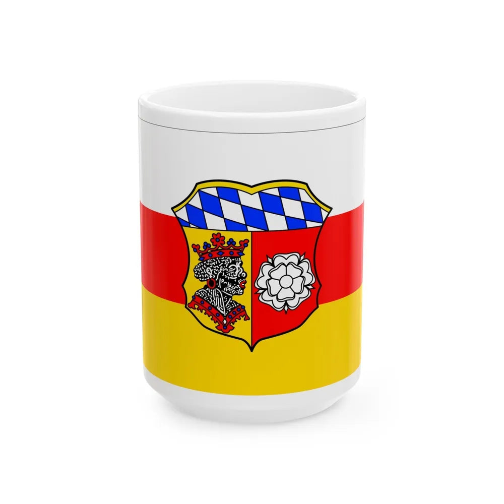 Flag of Freising Germany - White Coffee Mug-15oz-Go Mug Yourself