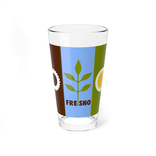 Flag of Fresno California (United States) Pint Glass 16oz 16oz - Go Mug Yourself