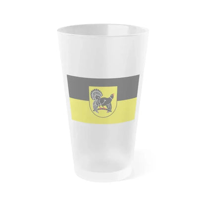 Flag of Freudenstadt Germany - Frosted Pint Glass 16oz 16oz Frosted - Go Mug Yourself
