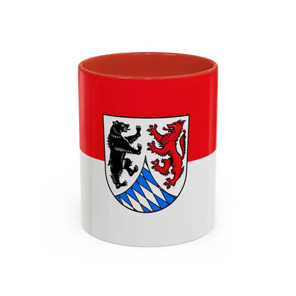 Flag of Freyung Grafenau Germany - Accent Coffee Mug 11oz Red - Go Mug Yourself