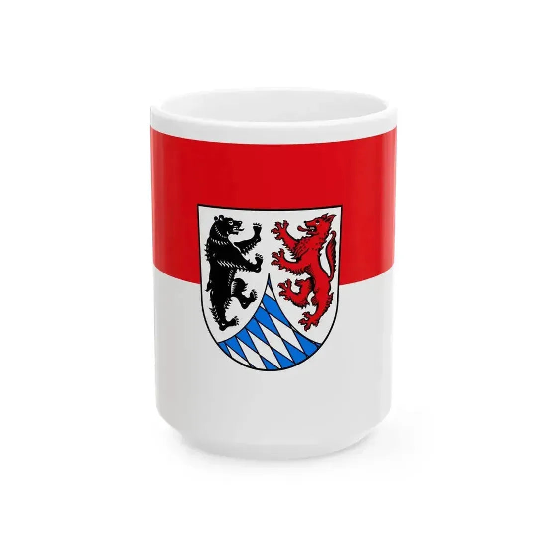 Flag of Freyung Grafenau Germany - White Coffee Mug 15oz - Go Mug Yourself