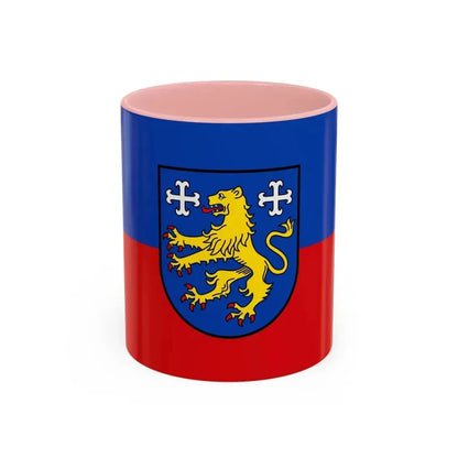Flag of Friesland 2 Germany - Accent Coffee Mug 11oz Pink - Go Mug Yourself