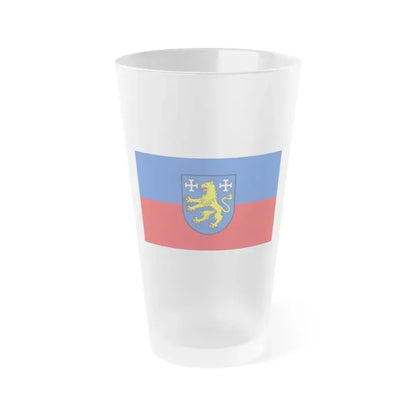 Flag of Friesland 2 Germany - Frosted Pint Glass 16oz 16oz Frosted - Go Mug Yourself