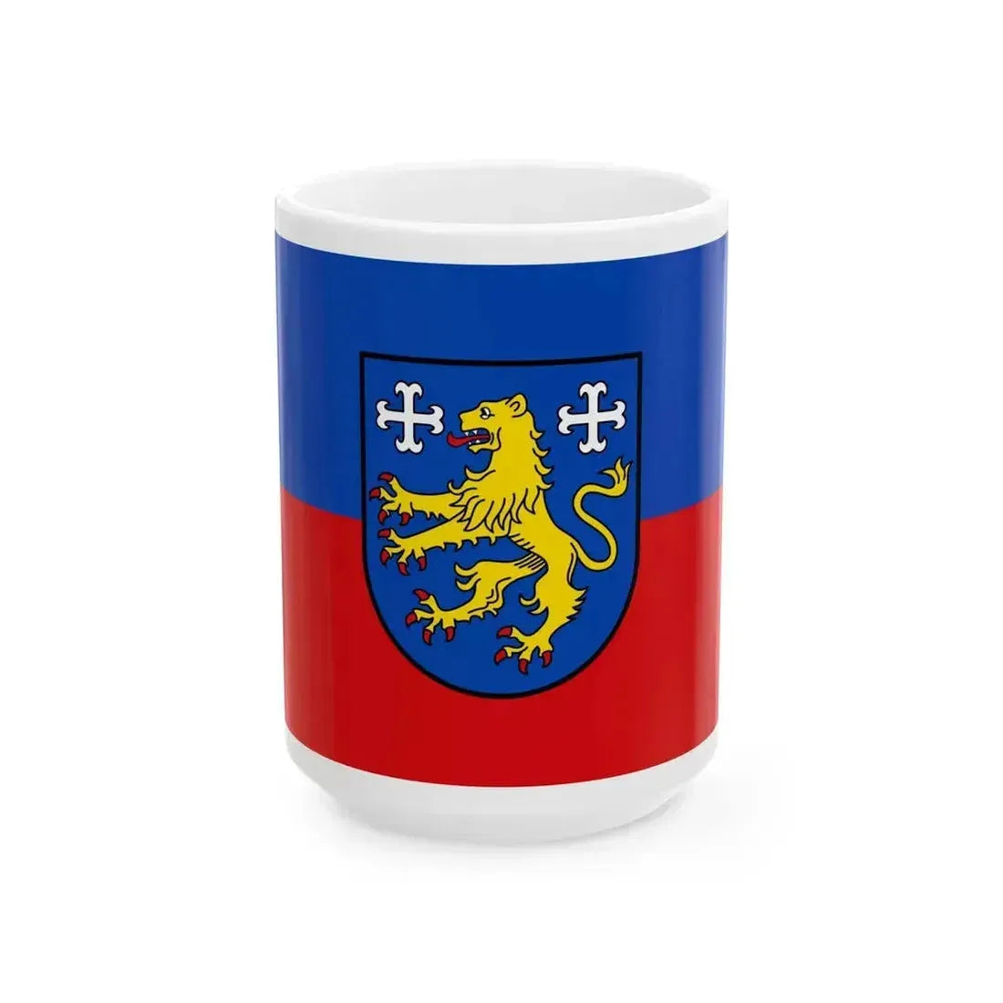Flag of Friesland 2 Germany - White Coffee Mug 15oz - Go Mug Yourself