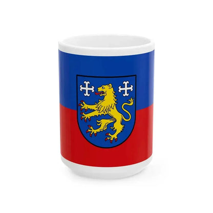 Flag of Friesland 2 Germany - White Coffee Mug 15oz - Go Mug Yourself