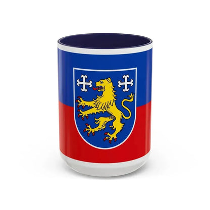 Flag of Friesland Germany - Accent Coffee Mug 15oz Navy - Go Mug Yourself