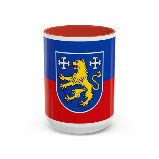 Flag of Friesland Germany - Accent Coffee Mug 15oz Red - Go Mug Yourself