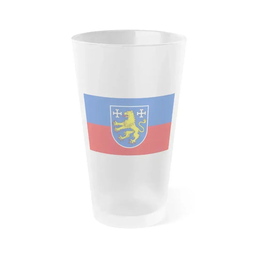 Flag of Friesland Germany - Frosted Pint Glass 16oz 16oz Frosted - Go Mug Yourself