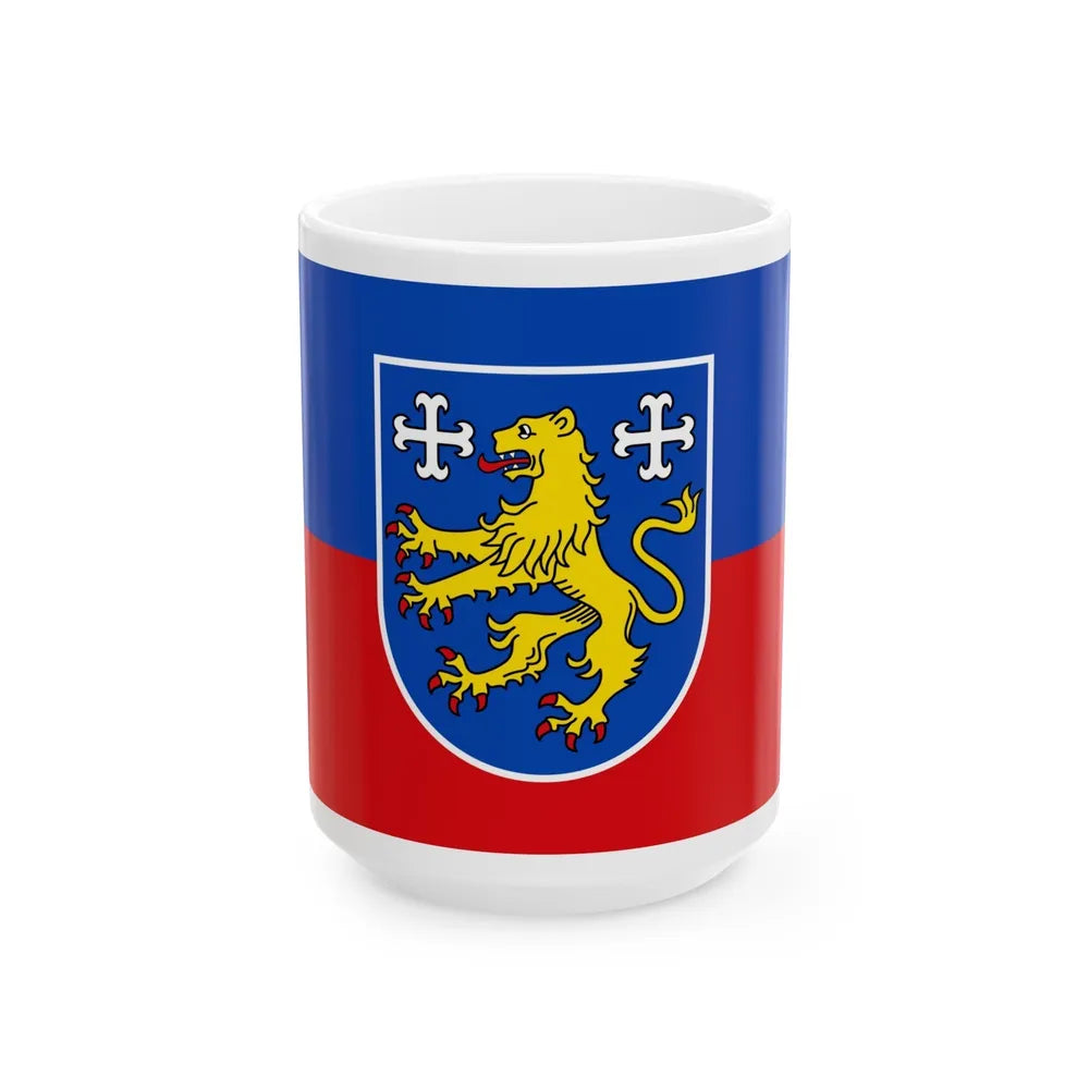 Flag of Friesland Germany - White Coffee Mug-15oz-Go Mug Yourself