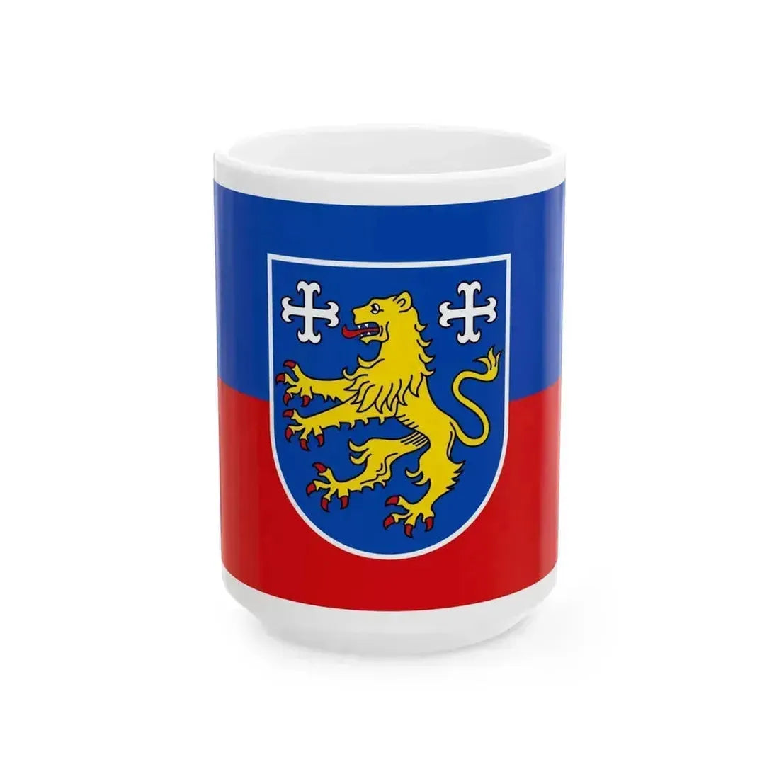 Flag of Friesland Germany - White Coffee Mug 15oz - Go Mug Yourself