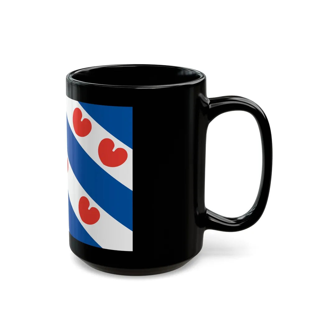 Flag of Friesland Netherlands - Black Coffee Mug-Go Mug Yourself