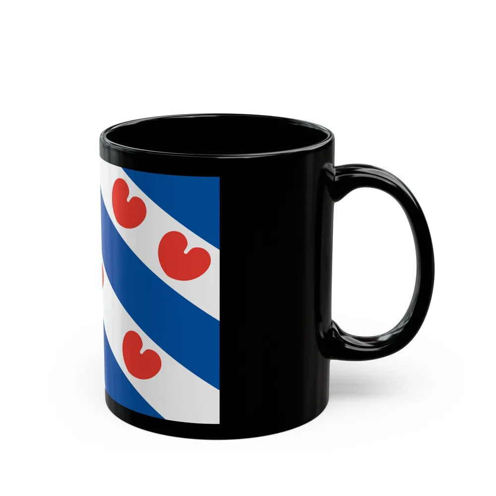 Flag of Friesland Netherlands - Black Coffee Mug-Go Mug Yourself