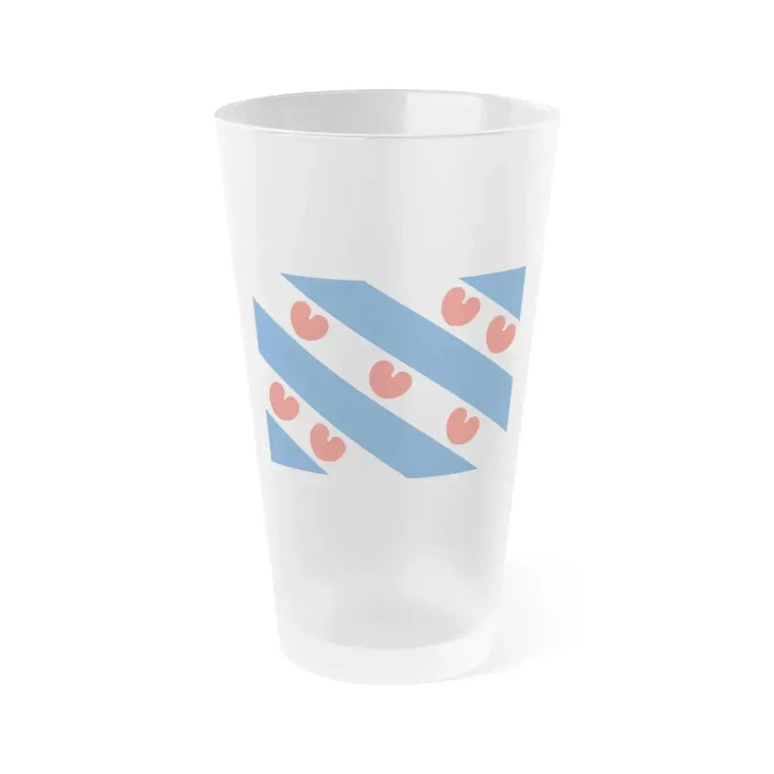 Flag of Friesland Netherlands - Frosted Pint Glass 16oz 16oz Frosted - Go Mug Yourself