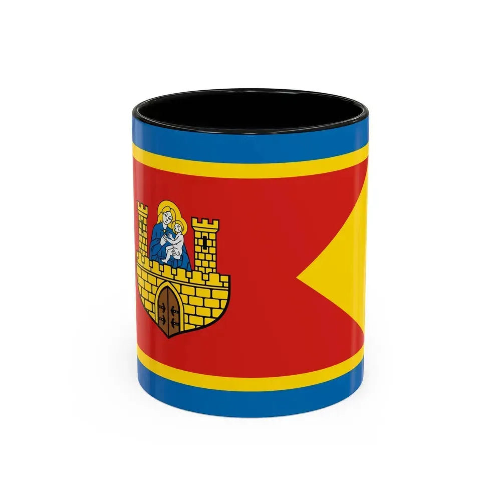 Flag of Frombork Poland - Accent Coffee Mug 11oz Black - Go Mug Yourself