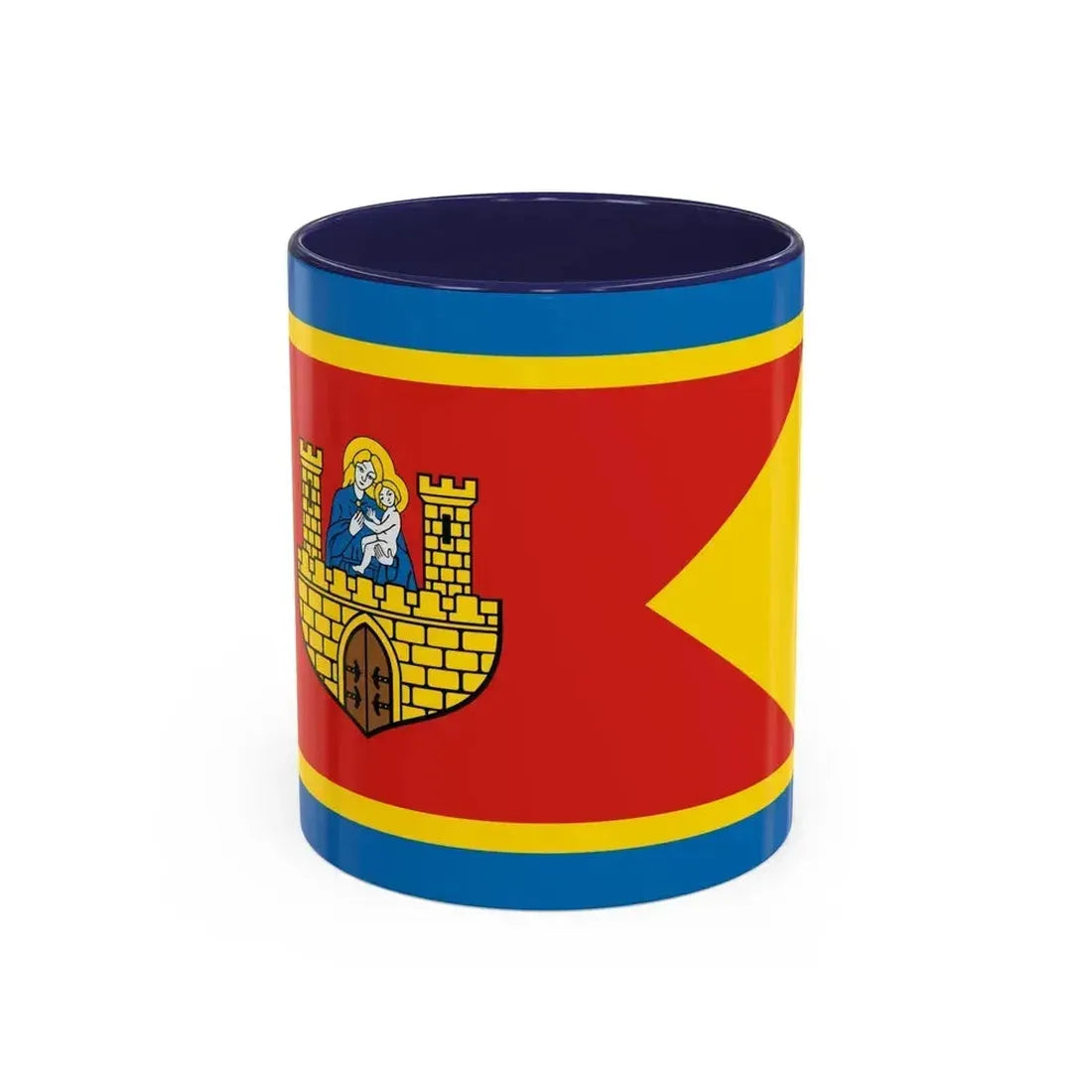 Flag of Frombork Poland - Accent Coffee Mug 11oz Navy - Go Mug Yourself