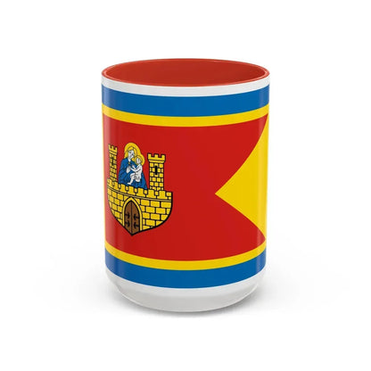 Flag of Frombork Poland - Accent Coffee Mug 15oz Red - Go Mug Yourself