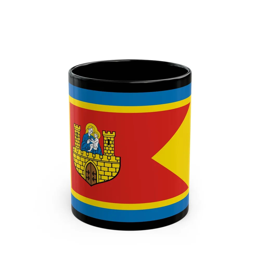 Flag of Frombork Poland - Black Coffee Mug-11oz-Go Mug Yourself