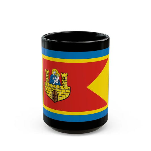 Flag of Frombork Poland - Black Coffee Mug-15oz-Go Mug Yourself