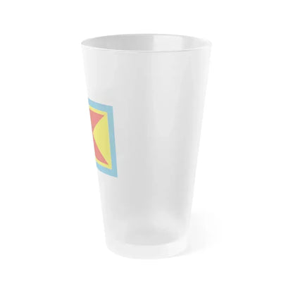 Flag of Frombork Poland - Frosted Pint Glass 16oz - Go Mug Yourself